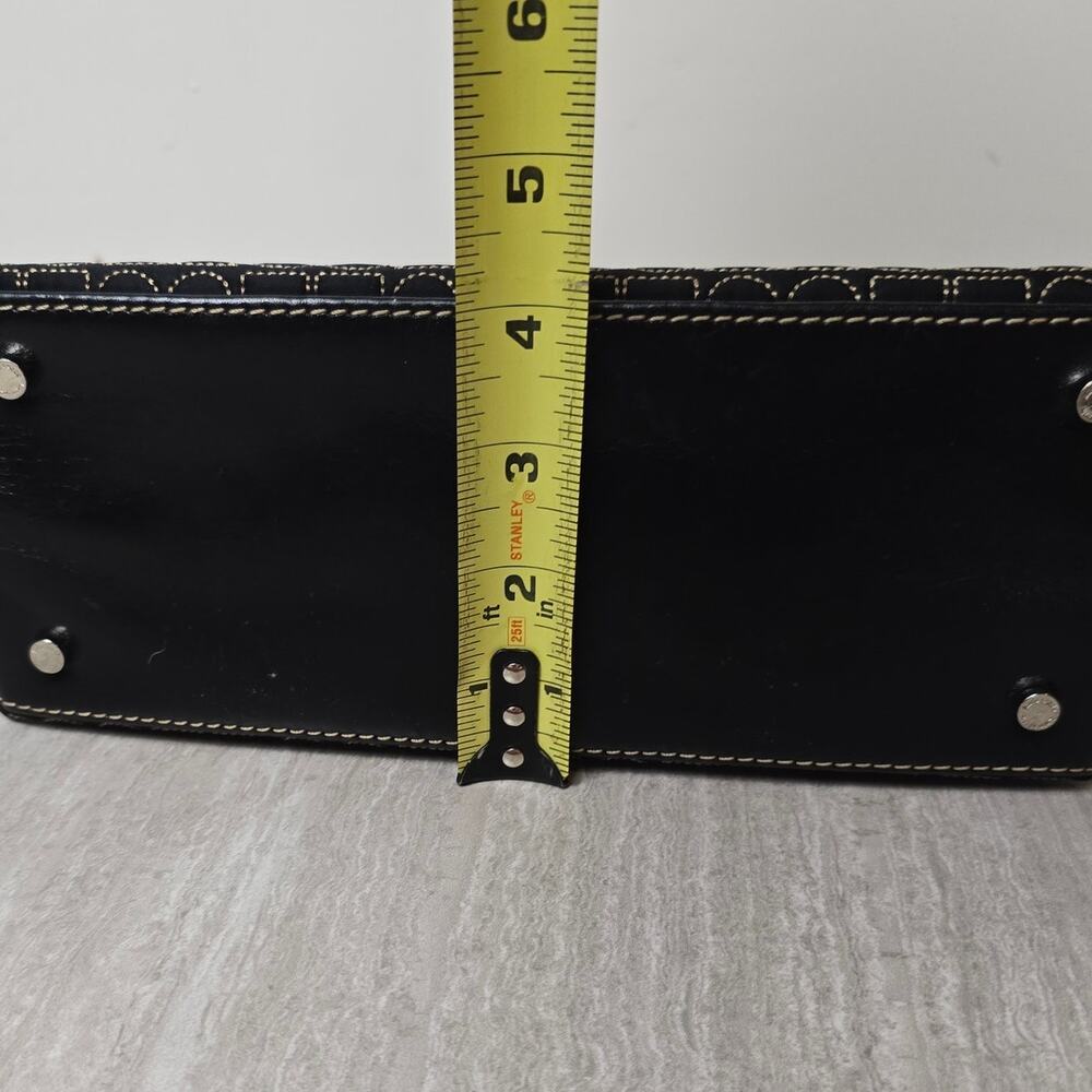 Kate Spade 1990s Iconic Purse, Vintage Logo Handbag, Dot Noel, Black & Tan Bag - Picture 7 of 10